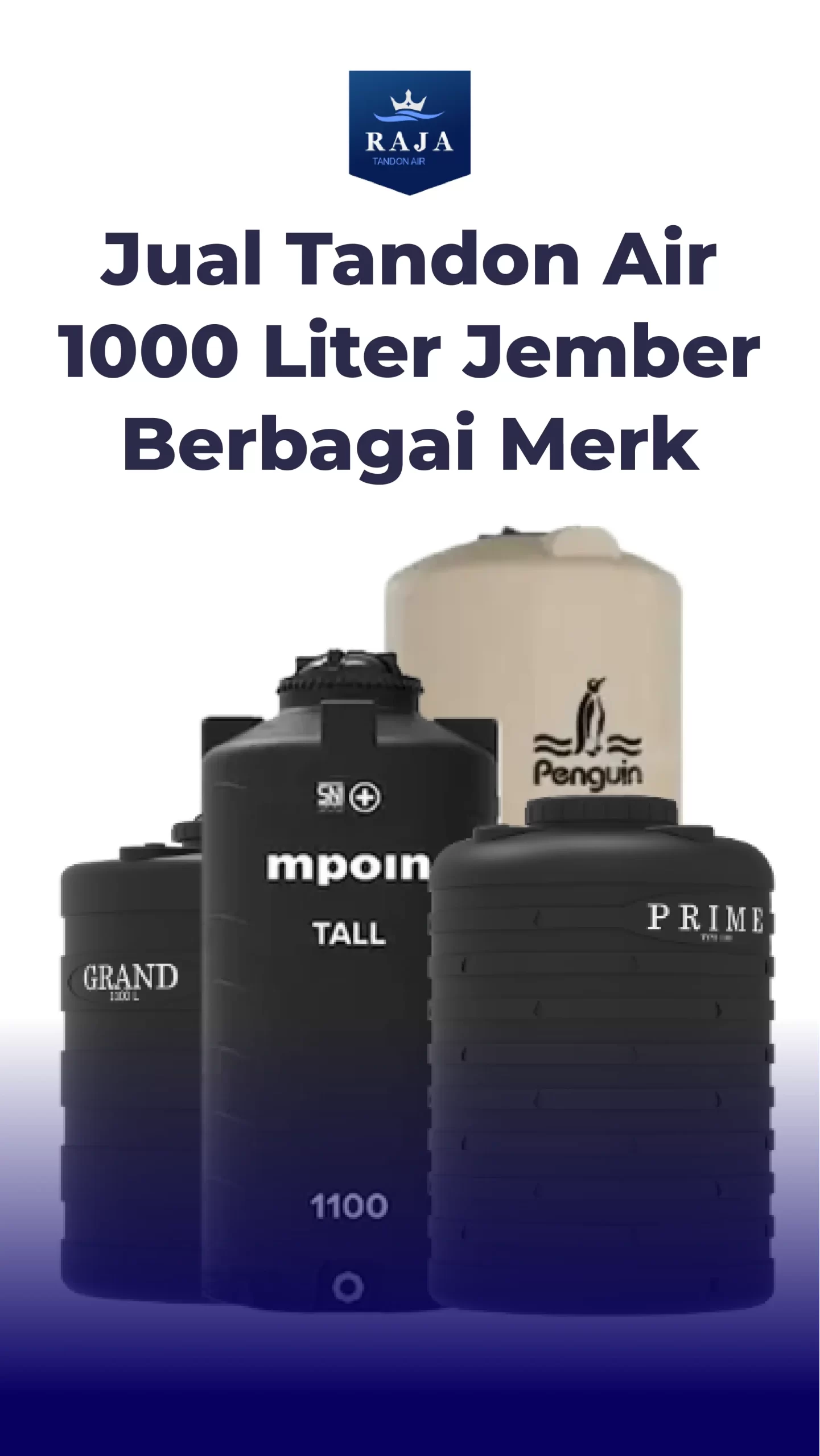 Jual Tandon Air 1000 Liter Jember Berbagai Merk