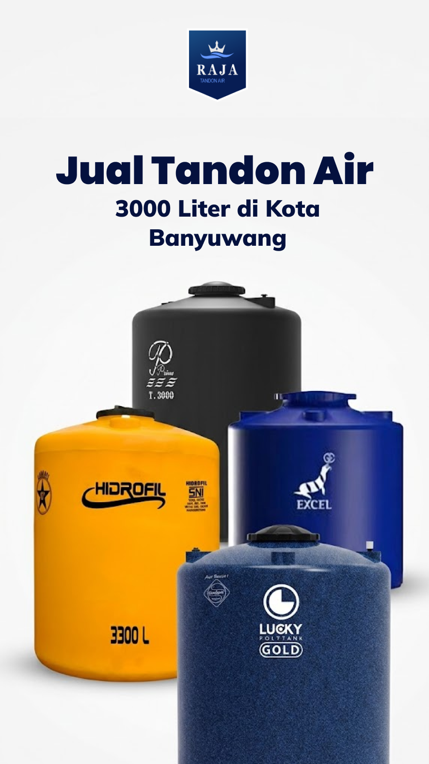 Jual Tandon Air 3000 Liter di Kota Banyuwangi