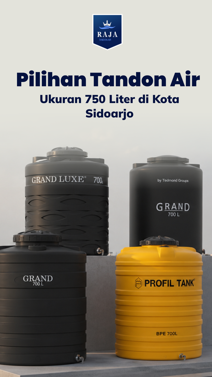 Pilihan Tandon Air Ukuran Sekitar 750 Liter di Sidoarjo