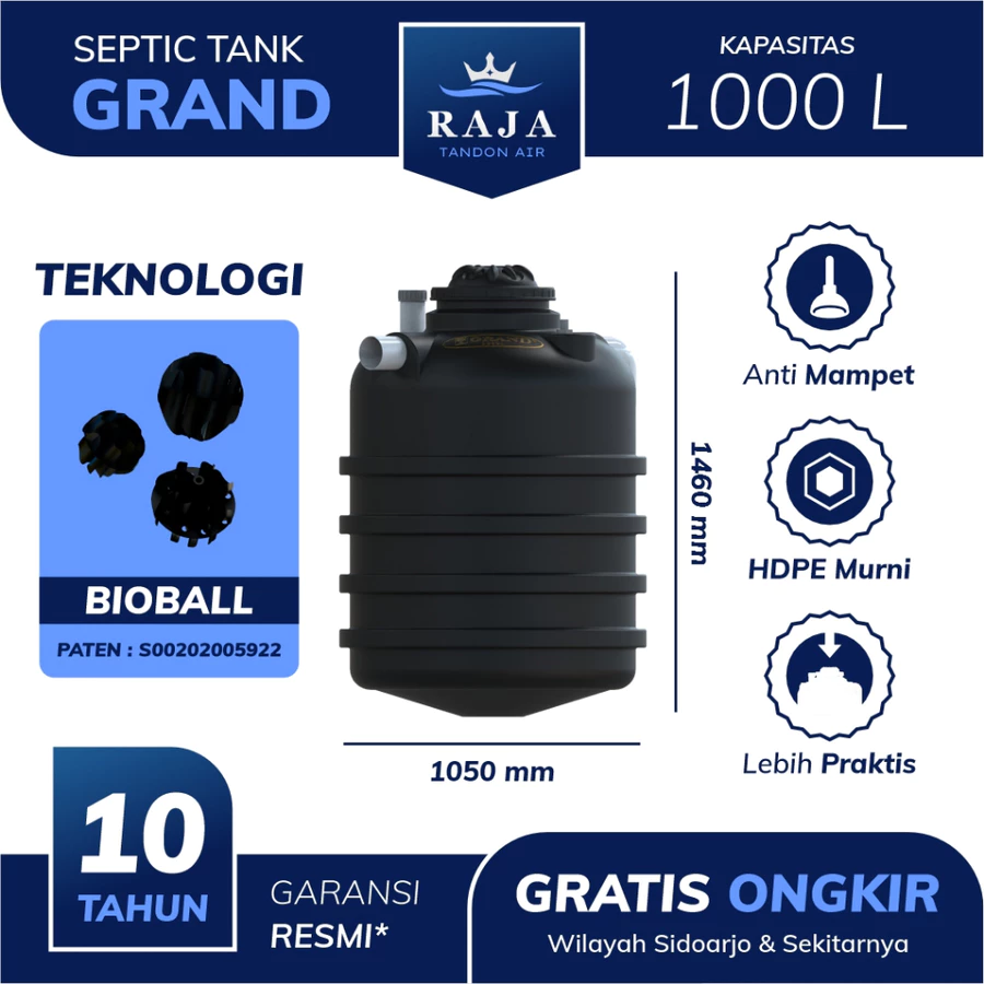 Raja Tandon - Septic Tank Grand 1000 Liter