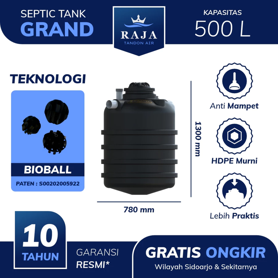 Raja Tandon - Septic Tank Grand 500 Liter