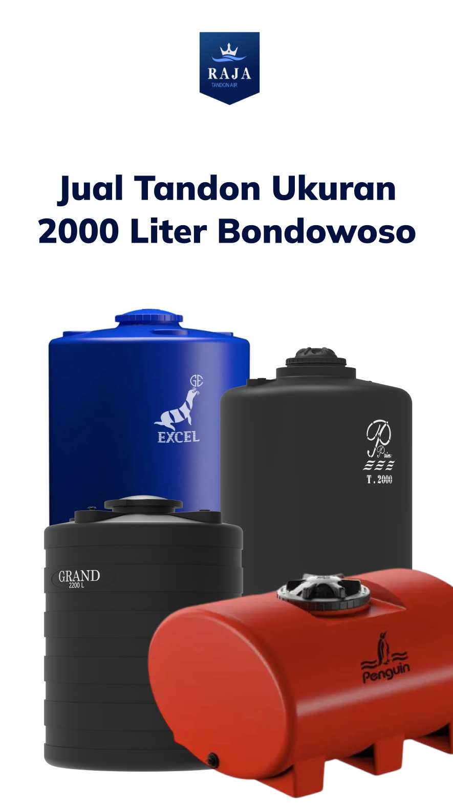 Jual Tandon Ukuran 2000 Liter Bondowoso