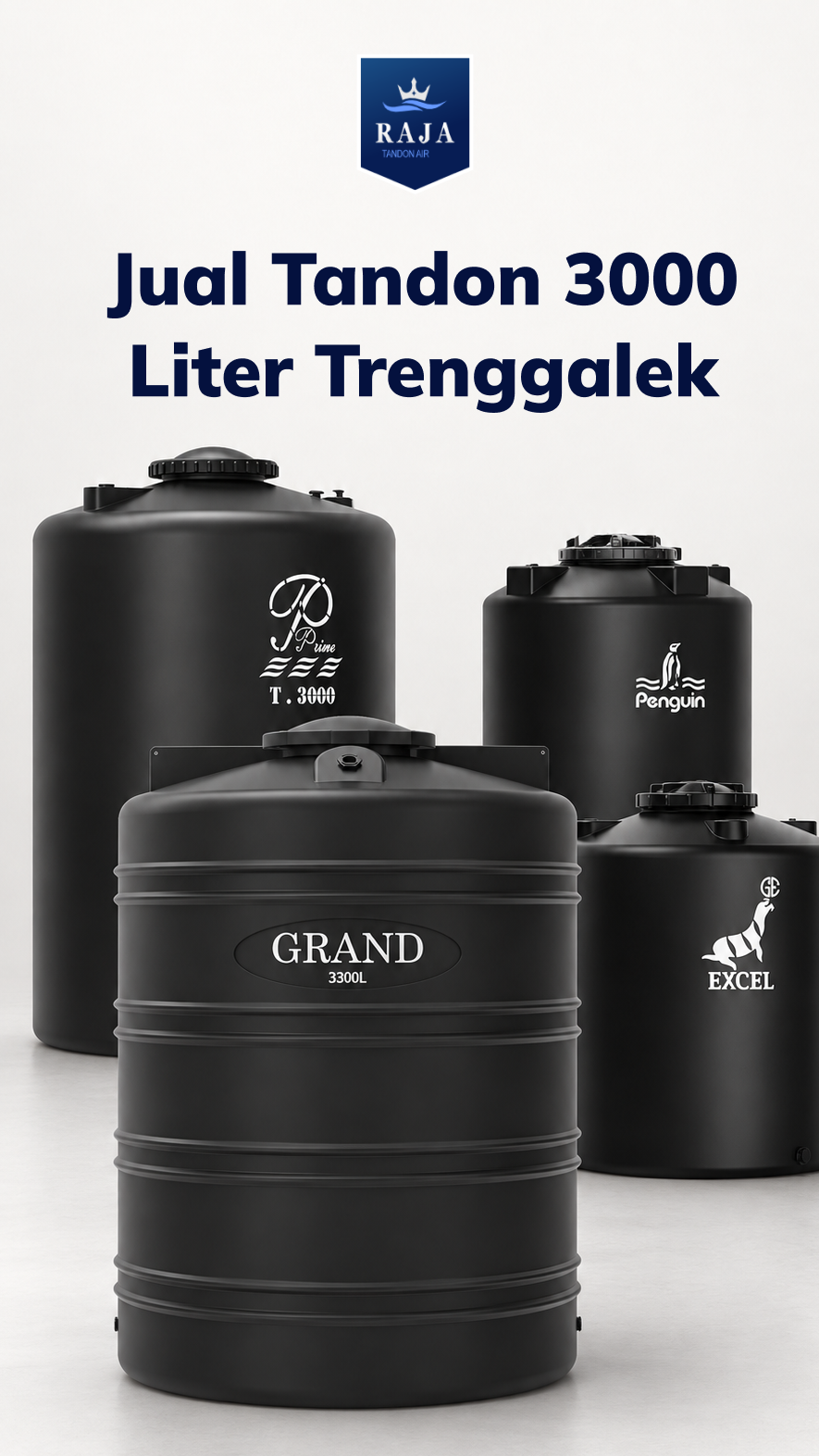 Jual Tandon 3000 Liter Trenggalek Berbagai Merek